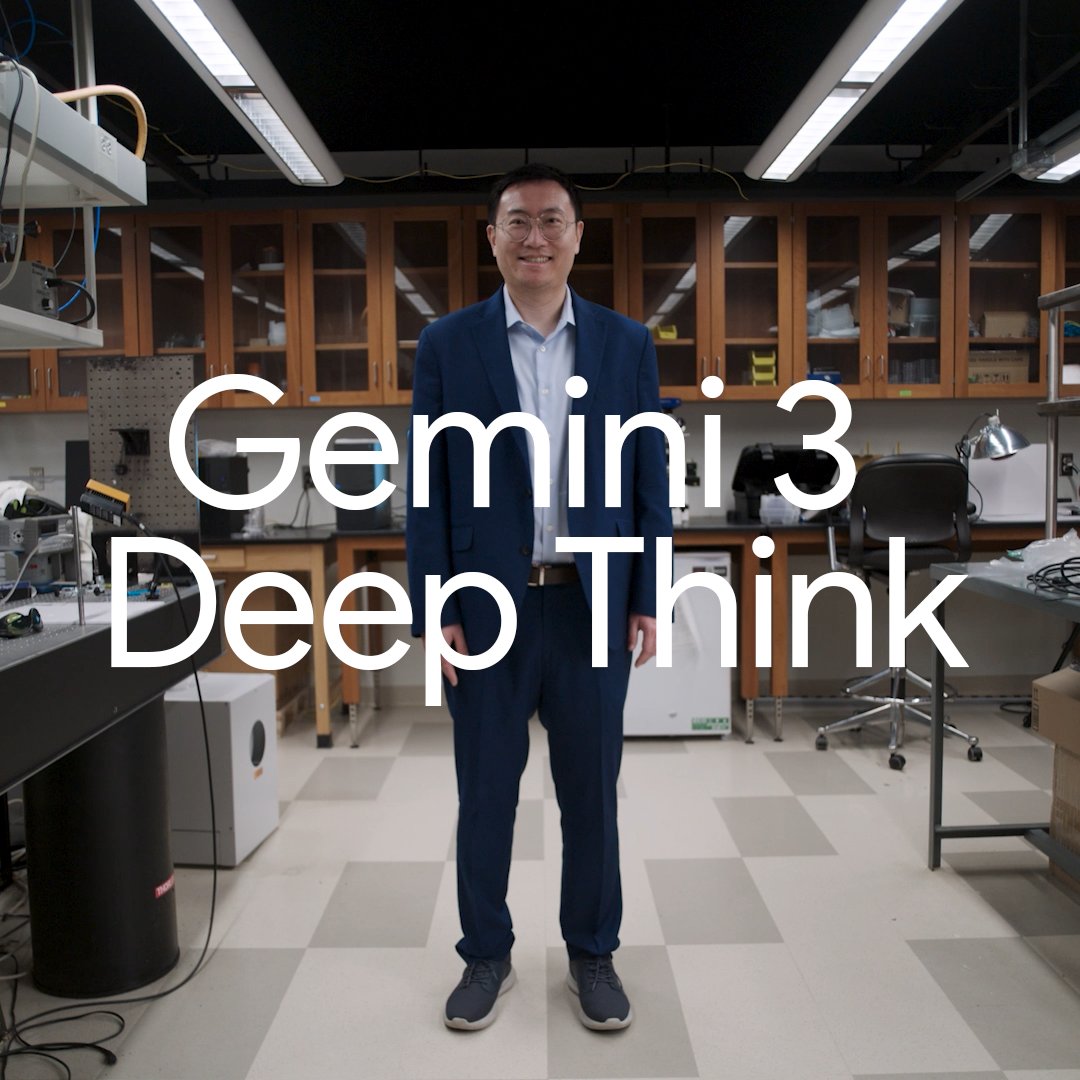 We’ve upgraded our specialized reasoning mode Gemini 3 Deep Think to help solve modern science, research, and engineering challenges – pushing the frontier of intelligence. 🧠 Watch how the Wang Lab at Duke University is using it to design new semiconductor materials. 🧵