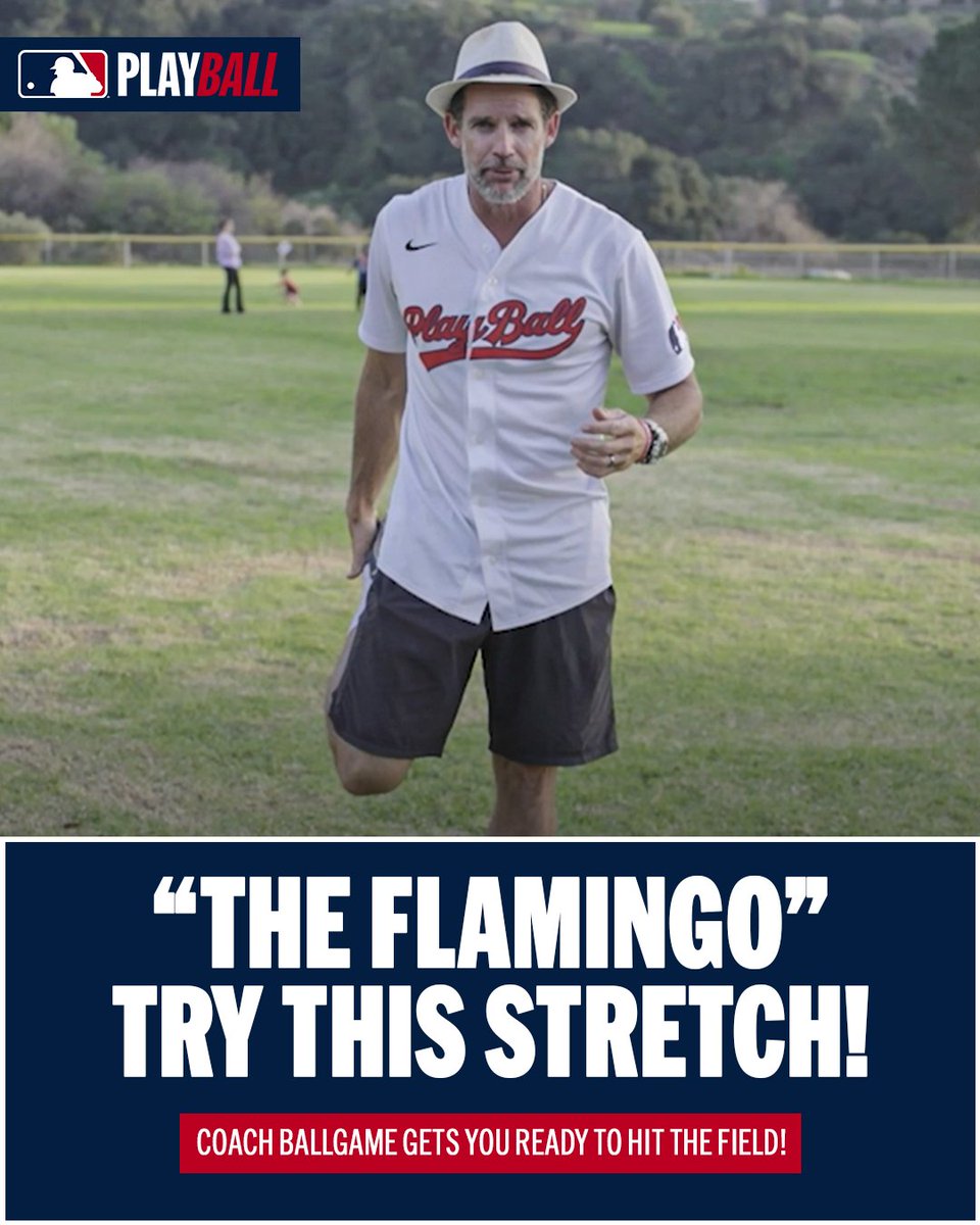 .Coach Ballgame has a fun stretch to get you ready to hit the field! 🦩