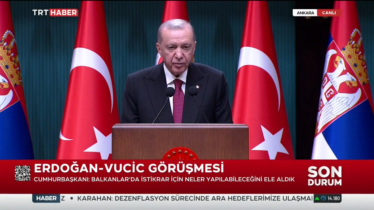 🔴Cumhurbaşkanı Erdoğan: "Türkiye ile Sırbistan arasındaki uçuşların artırılması konusunu değerlendirdik”