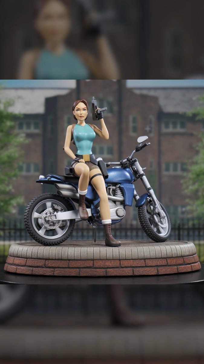 The Tomb Raider: Lara Croft - Classic Motorbike Premium Statue is available for pre-order! At 9” tall, #LaraCroft poses alongside her iconic motorbike. Limited to 500, don’t miss this legendary collectible! Dark Horse Comics #TombRaider