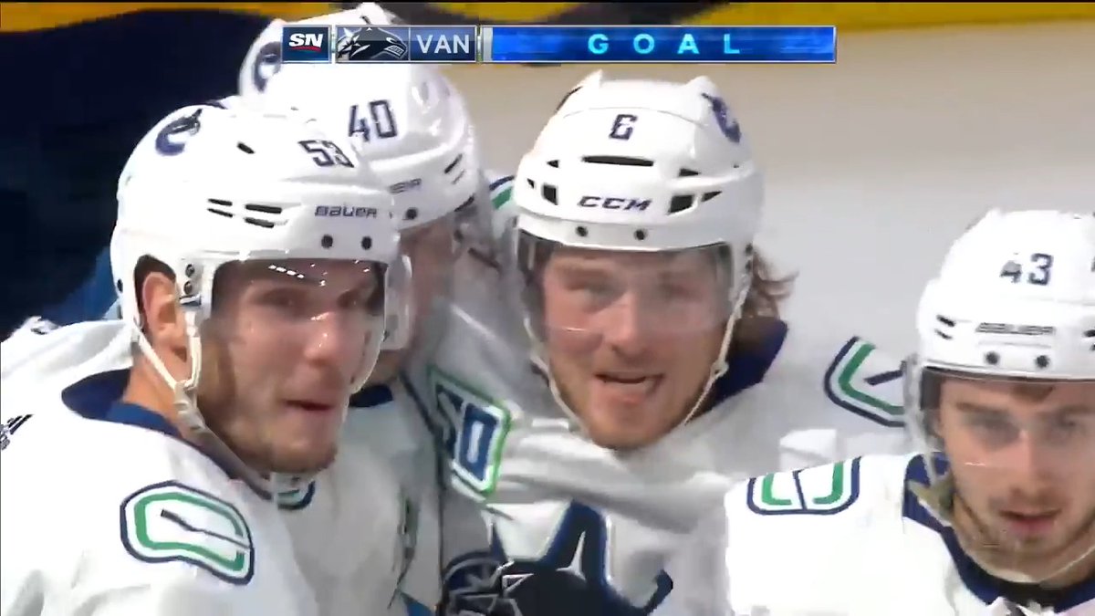 We've definitely seen that goal before! #Canucks