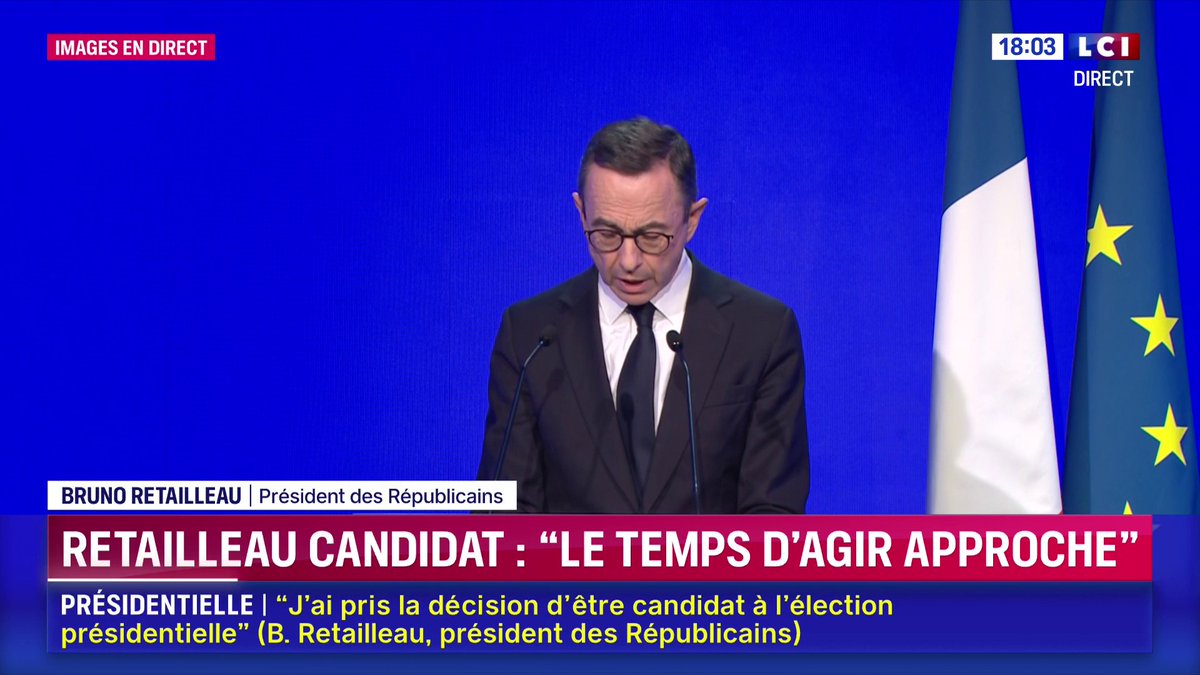 ⚡️🔴 2027 : Bruno Retailleau déclare qu’il sera le président de "l’ordre". "Je ferai respecter l’État pour imposer partout l’autorité de la République. À nos frontières et dans nos rues, je ne reculerai pas, je ne céderai pas."