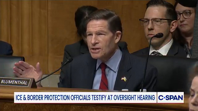 .Richard Blumenthal to ICE Acting Dir. Todd Lyons on arrests without warrants: "This is not a warrant, it's a permission slip. It's a green light from another ICE agent to go bash down a door, smash into a home, detain and arrest someone—without a judge finding probable cause."