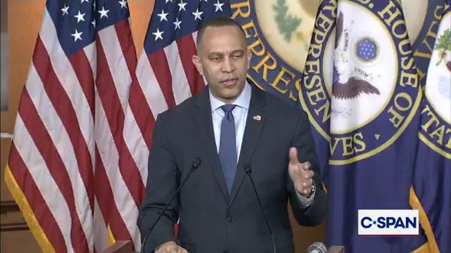 .Hakeem Jeffries giving his thoughts on Bondi hearing: "There is no bottom for the Trump administration, for Pam Bondi, for the other 'sick-ifents', who are a part of this corrupt administration, and for Republicans at this point in time. It’s a disgrace."