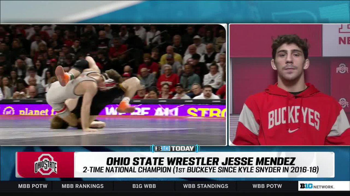 "When you're shown that much love for the four years of college, I want to go in every day and work hard for them." Jesse Mendez on the support he's received from Ohio State Wrestling fans during his collegiate career ☺️ #B1GToday