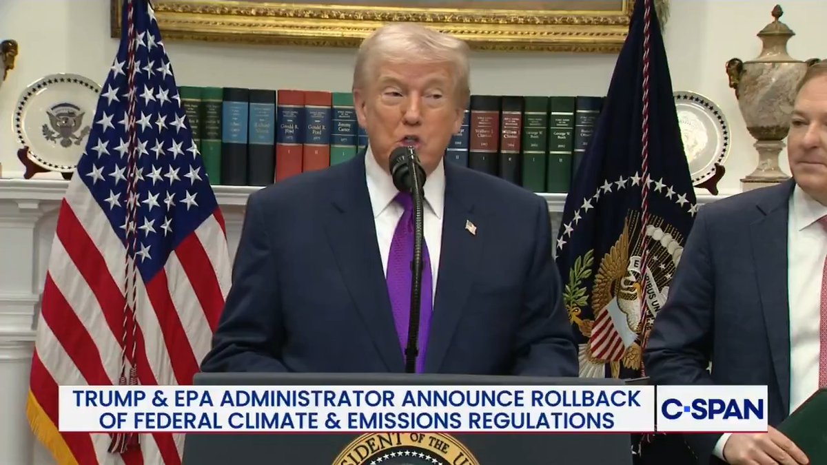President Trump: "Under the process just completed by the EPA, we are officially terminating the so-called 'Endangerment Finding' a disastrous Obama-era policy that severely damaged the American auto industry and massively drove up prices for American consumers."