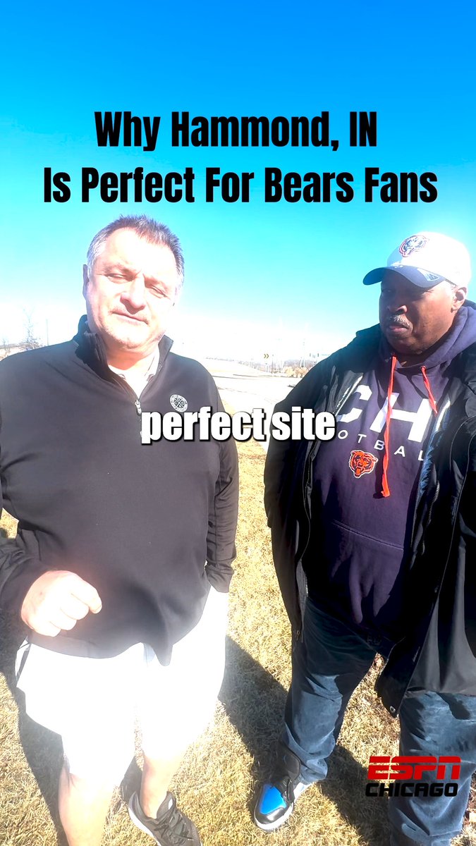 Why the Hammond, Indiana stadium site is great for Bears fans... Jurko and J-Hood tour the spot where the next Bears stadium could be built. #bears #bearsstadium #indiana #nfl