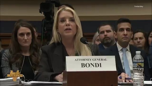 BONDI LASHES OUT WHEN PRESSED BY LAWMAKERS: 'The View' co-hosts react to the most explosive moments from Attorney General Pam Bondi's testimony before the House Judiciary Committee.
