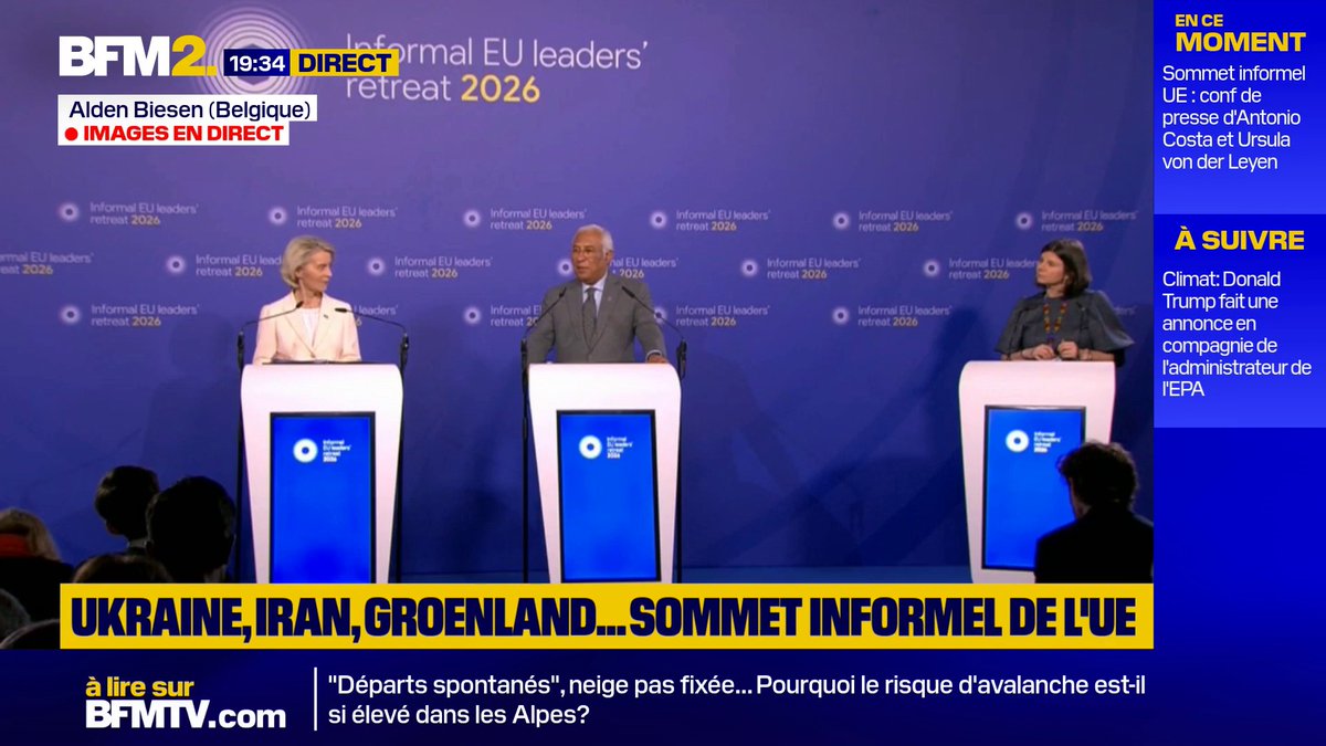 "Tous les dirigeants ont accepté, adopté et relevé le défi posé par Enrico Letta: le fait de prendre le marché unique incomplet tel qu'il est et de le transformer en un seul marché pour une Europe" , déclare António Costa Président du Conseil européen #BFM2