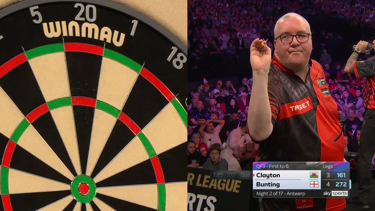 CLAYTON FIGHTS BACK AND IS LEVEL! From 4-0 down, he has now levelled this game and is on the charge against Bunting! 📺 #PLDarts