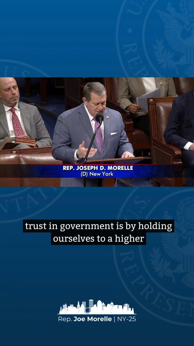 We need to hold ourselves to a higher standard. My legislation, the Restore Trust in Government Act, would root out real corruption. But Speaker Johnson has refused to bring forward any bill that bans Member stock trading.