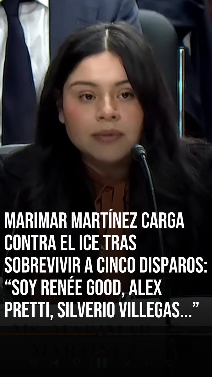 🎥 Marimar Martínez carga contra el #ICE después de haber sobrevivido tras recibir 5 disparos: “Soy Renée Good. Soy Alex Pretti. Soy Silverio Villegas González. Soy Keith Porter. Todos estos deberían estar aquí hoy”