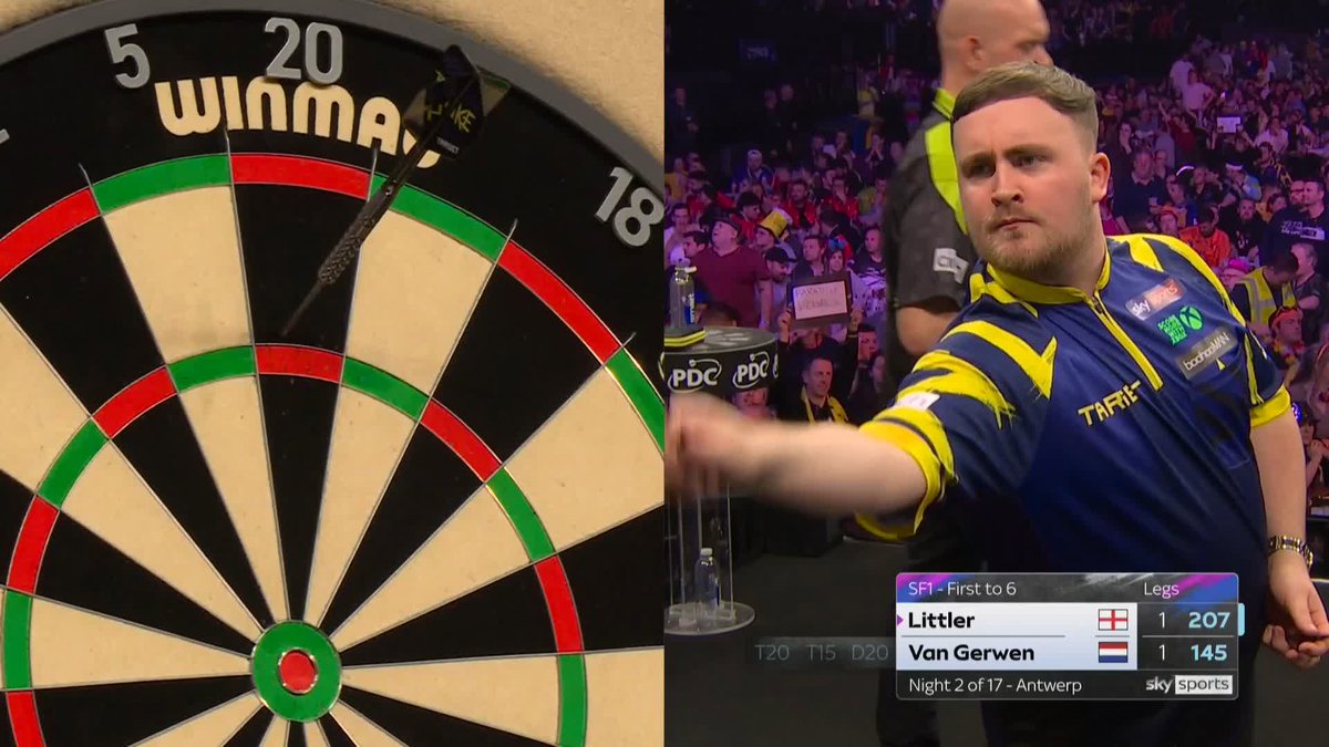 107 FROM LITTLER! The first ton-plus finish of this tie goes Luke Littler's way... 📺 #PLDarts