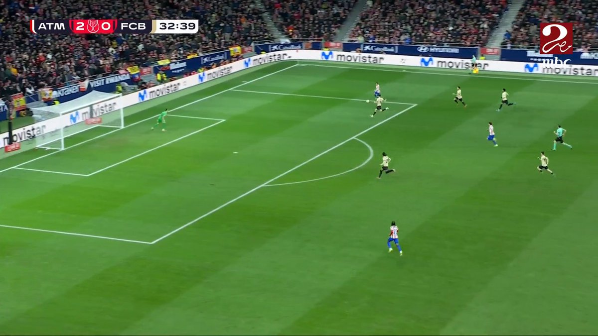 لوكمان يحرز الهدف الثالث لأتليتكو مدريد بعد هجمة مرتدة منظمة #كأس_ملك_أسبانيا #MBCMASR2