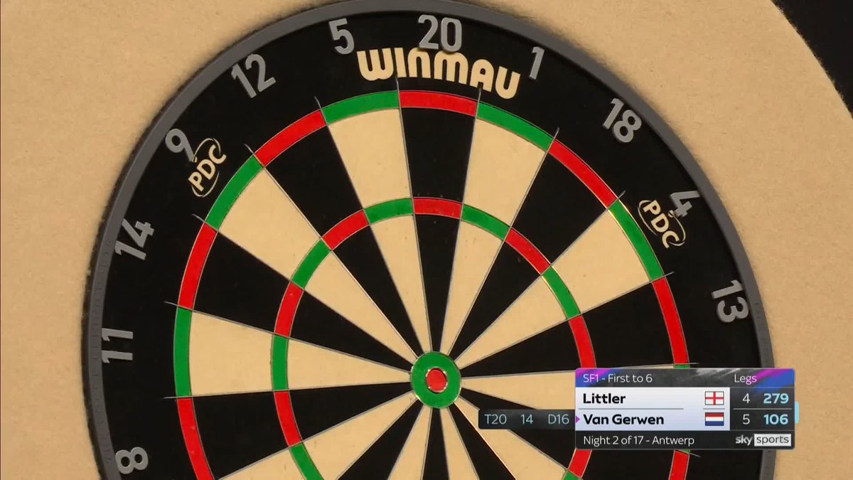 BACK-TO-BACK FINALS FOR VAN GERWEN 🟢 Michael van Gerwen sees off Luke Littler 6-4 to reach the final in Antwerp... He's having a brilliant start to his 2026 campaign 🙌 📺 #PLDarts