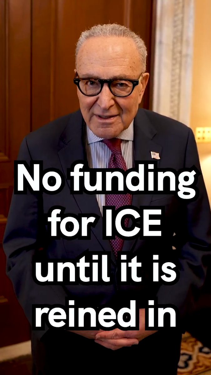 Democrats will not fund ICE until it is reined in and the violence ends.