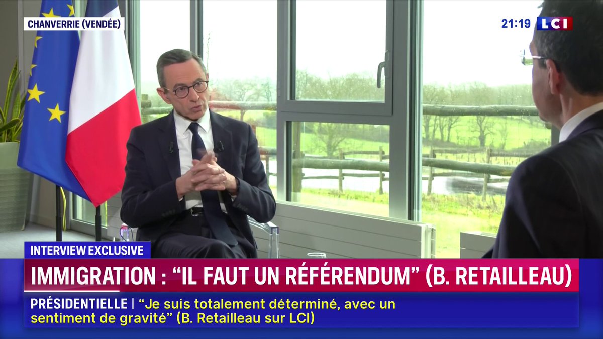 🔴🗣️ "Il faut travailler plus. Pour cela, je proposerai de sortir des 35 heures, mais d’en sortir pour que chacun soit gagnant. Je veux donner plus à ceux qui le méritent et moins à ceux qui en profitent" : Bruno Retailleau ▶️ Darius Rochebin
