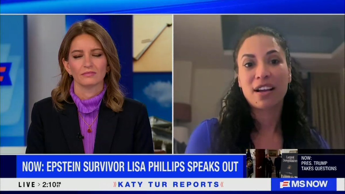 Epstein survivor Lisa Phillips: Instead of just answering the question, Pam Bondi called Raskin a 'washed up loser lawyer,' and Massie a 'failed politician with Trump derangement syndrome.' Why are we listening to her and these pre-scripted insults? It was just so traumatizing.