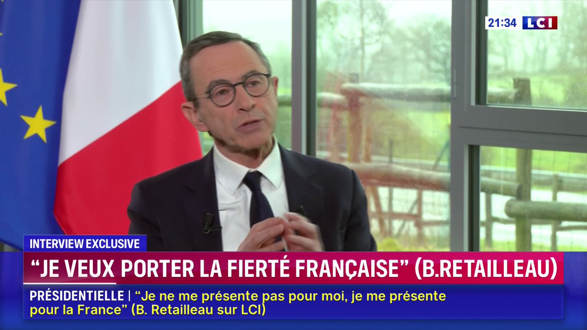 🔴🗣️ "Je veux que la France reste la France, avec nos coutumes. Il faut reprendre la main sur l'immigration : j'aurai des mesures extrêmement fermes sur le droit d'asile qui est totalement dévoyé" : Bruno Retailleau ▶️ Darius Rochebin