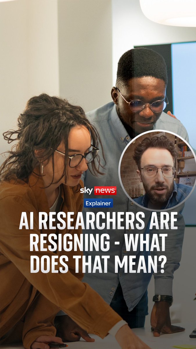 AI researchers are resigning - what does that mean? Media reports and social media posts have described the resignations as a “wave”. On closer inspection, however, the moves have little in common. Sky's Tech correspondent Rowland Manthorpe explains.