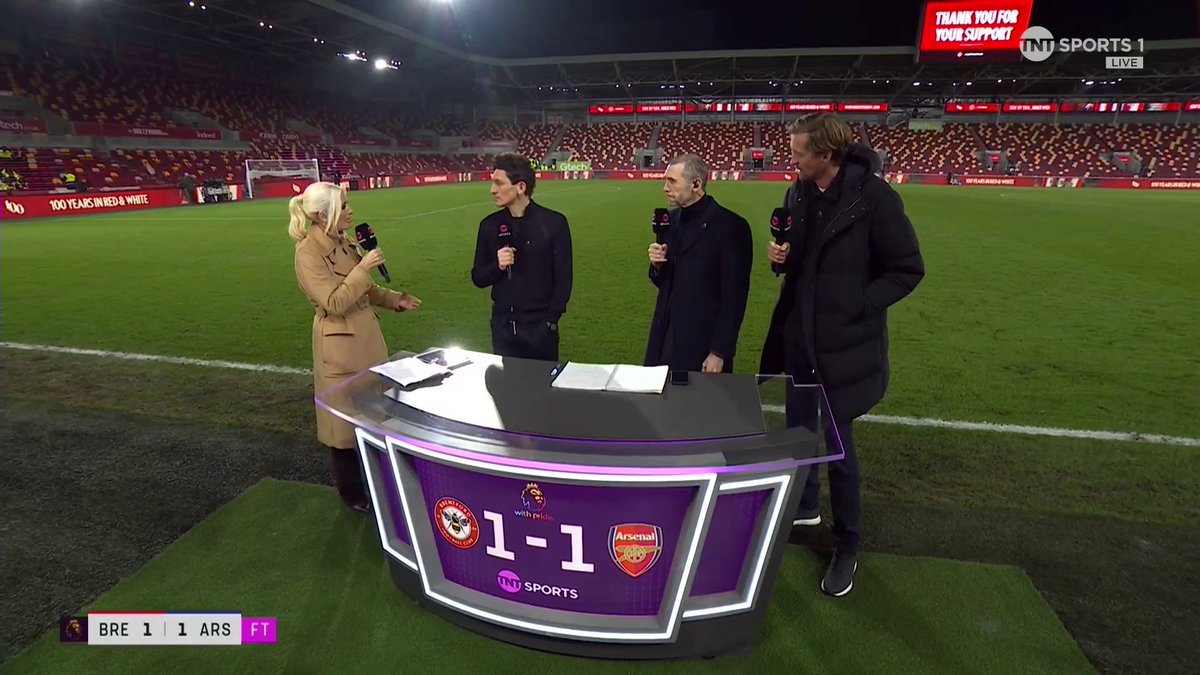 "It was a definite second yellow card" ๐ณ Was Gabriel lucky to stay on the pitch against Brentford? ๐ค ๐๏ธ Lynsey Hipgrave | ๐บ TNT Sports & discovery+ UK