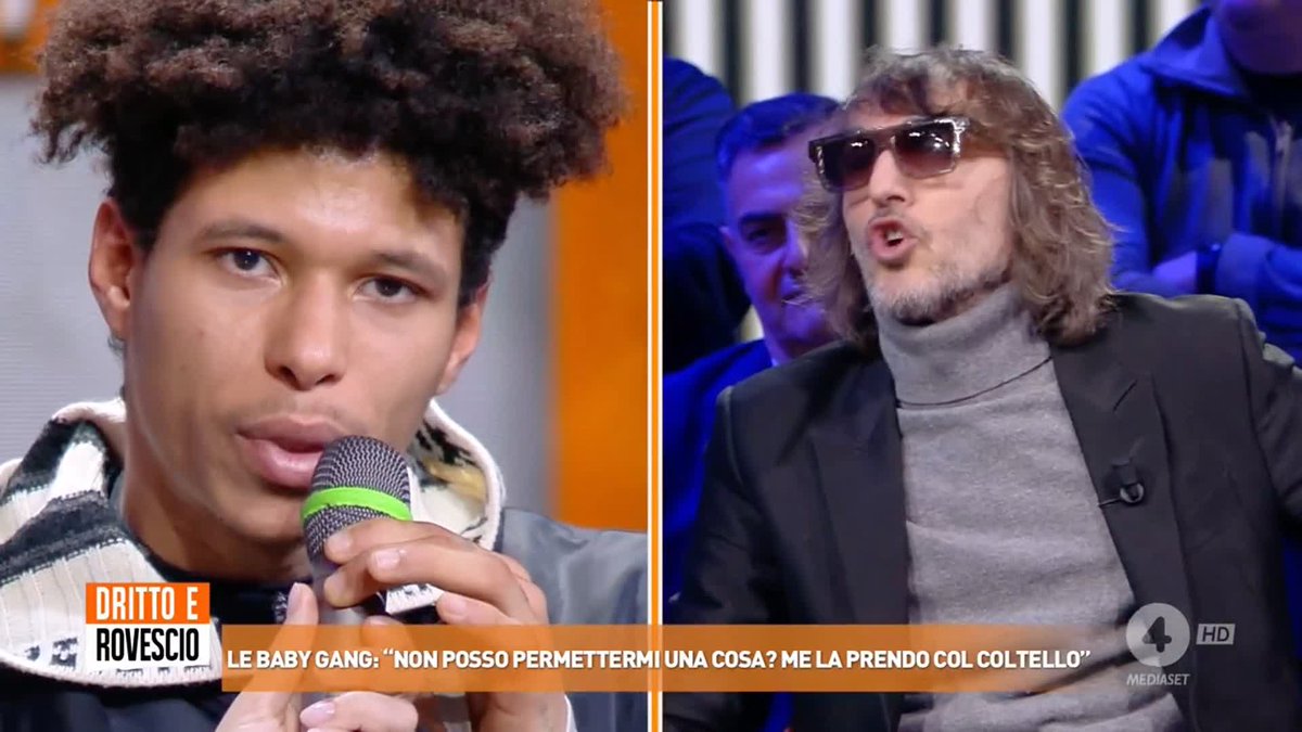 "Non c'è nessuno che rubi per mangiare!" Giuseppe Cruciani a #drittoerovescio sui maranza che girano coi coltelli