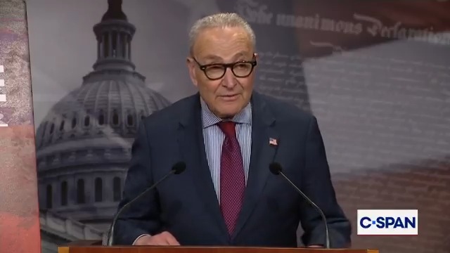 Sen. Schumer on recent vote blocking DHS funding: "Today's strong vote was a shot across the bow to Republicans. Democrats will not support a blank check for chaos."