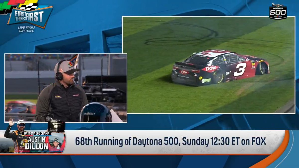 .Austin Dillon reflects on what it’s like driving the No. 3 car at the Daytona 500: “The impact that [Dale Earnhardt] had as a human being over this sport &amp; the families &amp; the fans of this sport…I’m so thankful that I’ve been able to drive this No. 3 &amp; add victories to it.”