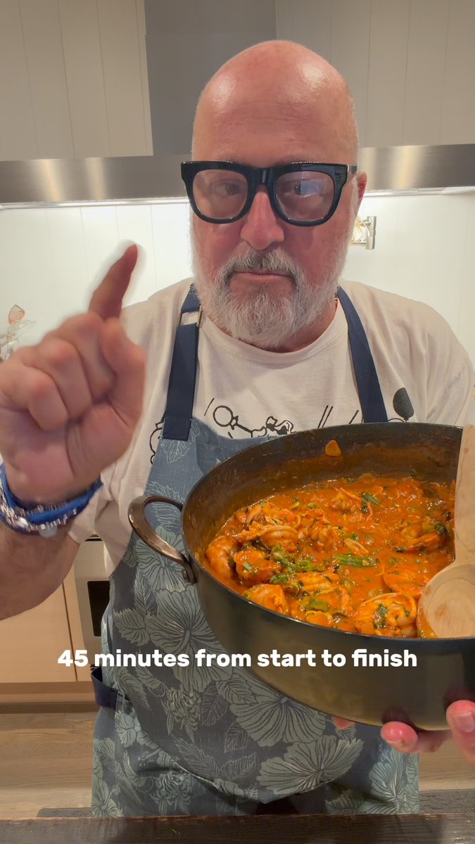 Étouffée does not whisper. It smothers. Silky, briny, built on butter and patience, this is one of Louisiana’s great contributions to the world table. Born in Acadiana, polished in New Orleans, and still one of the most satisfying dishes you can cook in under an hour. It belongs in the global culinary canon of recipes you should absolutely know how to make. Shrimp. Caramelized tomato paste. Hot sauce… Crystal Hot Sauce is the only choice here. Fight me. Steamed rice waiting to catch every drop. You do not need a plane ticket to make this. You need a good knife, you know, I always reach for my Shun Cutlery, a heavy pot, and 45 minutes. Want the full recipe? Check out my Substack, Spilled Milk, for the ingredient list and step-by-step instructions. Get in the kitchen and make this tonight. Share with your friends to let them know.