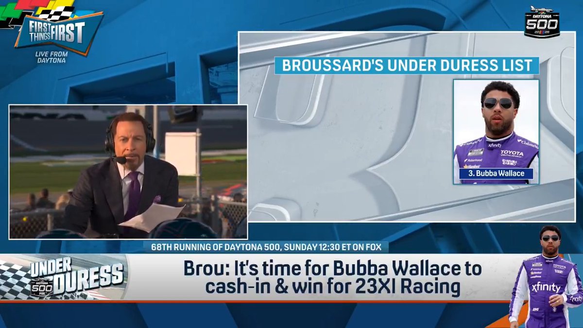 Straight motivation from Chris Broussard in an all Daytona 500 version of the BUD List: “#2 Kyle Busch. This is the only Crown Jewel race that he has not won…I believe in you!”