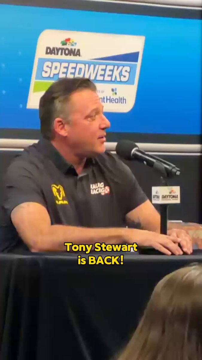 That means the classic Tony Stewart press conferences are back too 😂 #NASCAR
