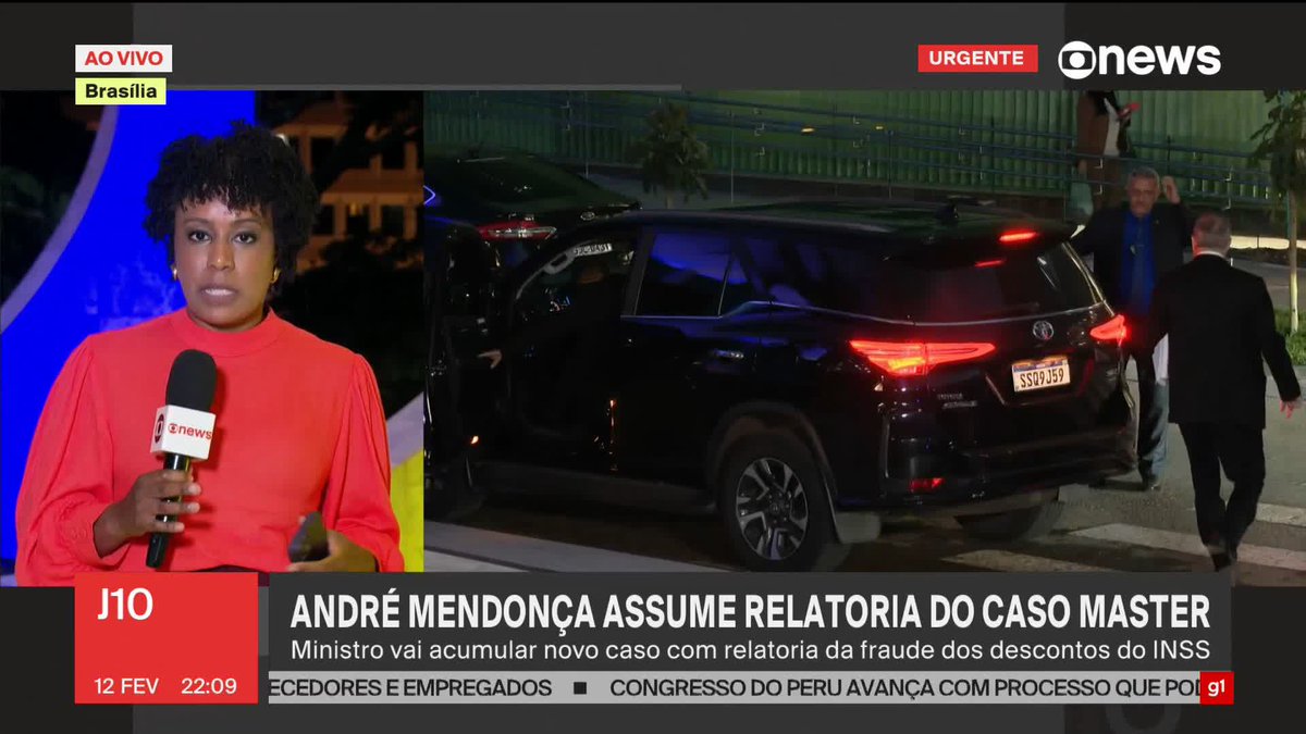 O ministro André Mendonça assumiu a relatoria das investigações do caso Master no lugar de Toffoli. A substituição ocorre após reunião dos ministros nesta quinta (12), convocada após os avanços das apurações da PF. ➡️ Assista ao #J10 na #GloboNews: