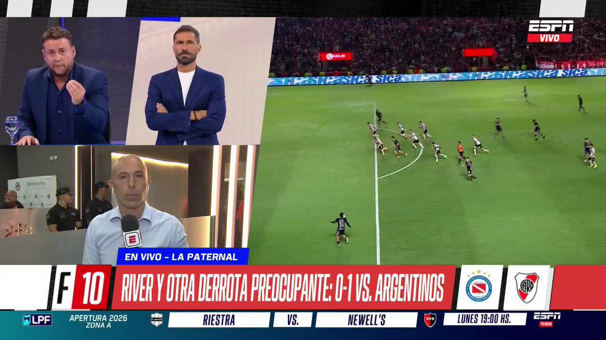 🔴⚪ EL FUTURO DE RIVER Atención con el debate en la mesa de #ESPNF10 sobre el mal presente del Millonario y el cruce que se viene por Copa Argentina contra Ciudad Bolívar. ▶️ Mirá #ESPNF10 en el Plan Premium de #DisneyPlus