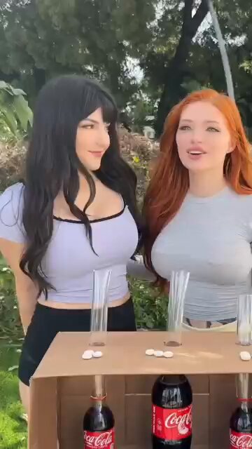 Mentos coke challenge. Can they contain the foaming explosion. Place your bets on if they can do it.
