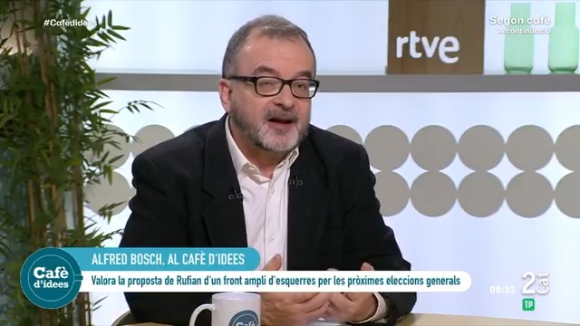 ☕ Alfred Bosch critica la unió de les esquerres que defensa Gabriel Rufián per a les eleccions generals 🗣️ "Nosaltres no hem nascut per arreglar Espanya i tampoc per fer-li la feina a l'esquerra del Pedro Sánchez" 📲