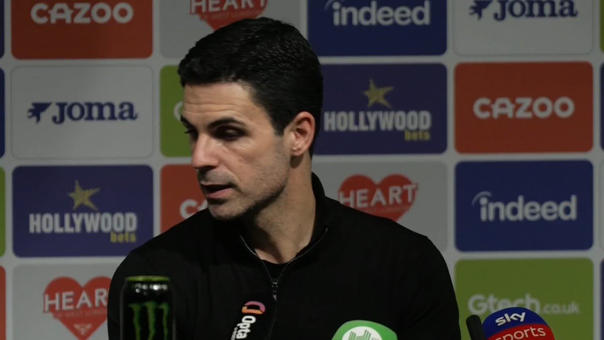 "When you play against a team like this, for attacking and creative players, it's difficult." 🗣️ Mikel Arteta explains his decision to take off Eberechi Eze at half-time in their 1-1 draw with Brentford.