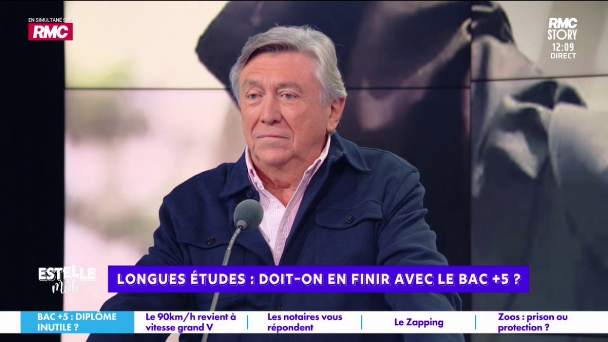 👨‍🎓Longues études 🎙️ Jacques Legros : "On a voulu une génération dans laquelle tout le monde a le bac, on l'a dévalorisé... Il vaut mieux avoir un bon métier, y compris manuel, dans lequel on va trouver du travail que de faire 6 ans de socio... c'est ridicule !" #EstelleMidi