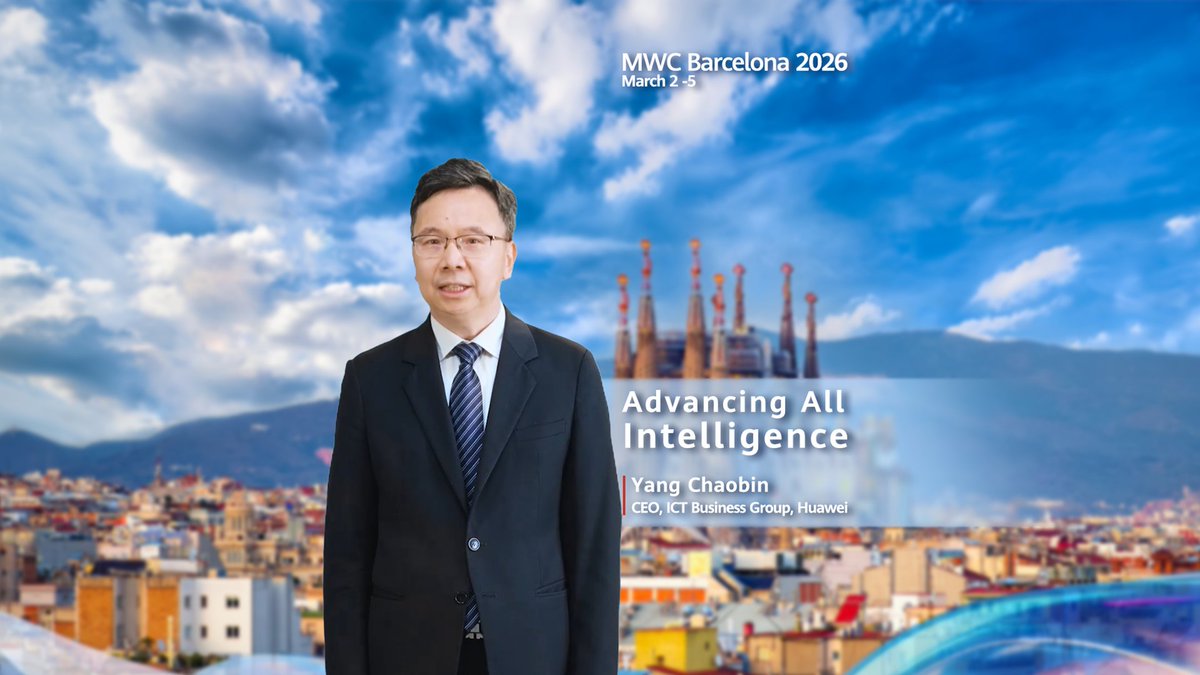 Join Huawei at MWC Barcelona 2026 from March 2–5. Yang Chaobin, CEO, ICT Business Group, Huawei, takes the stage to define the next phase of intelligent networks and computing for the AI era. Experience Huawei's latest innovations shaping the future of intelligent connectivity.
