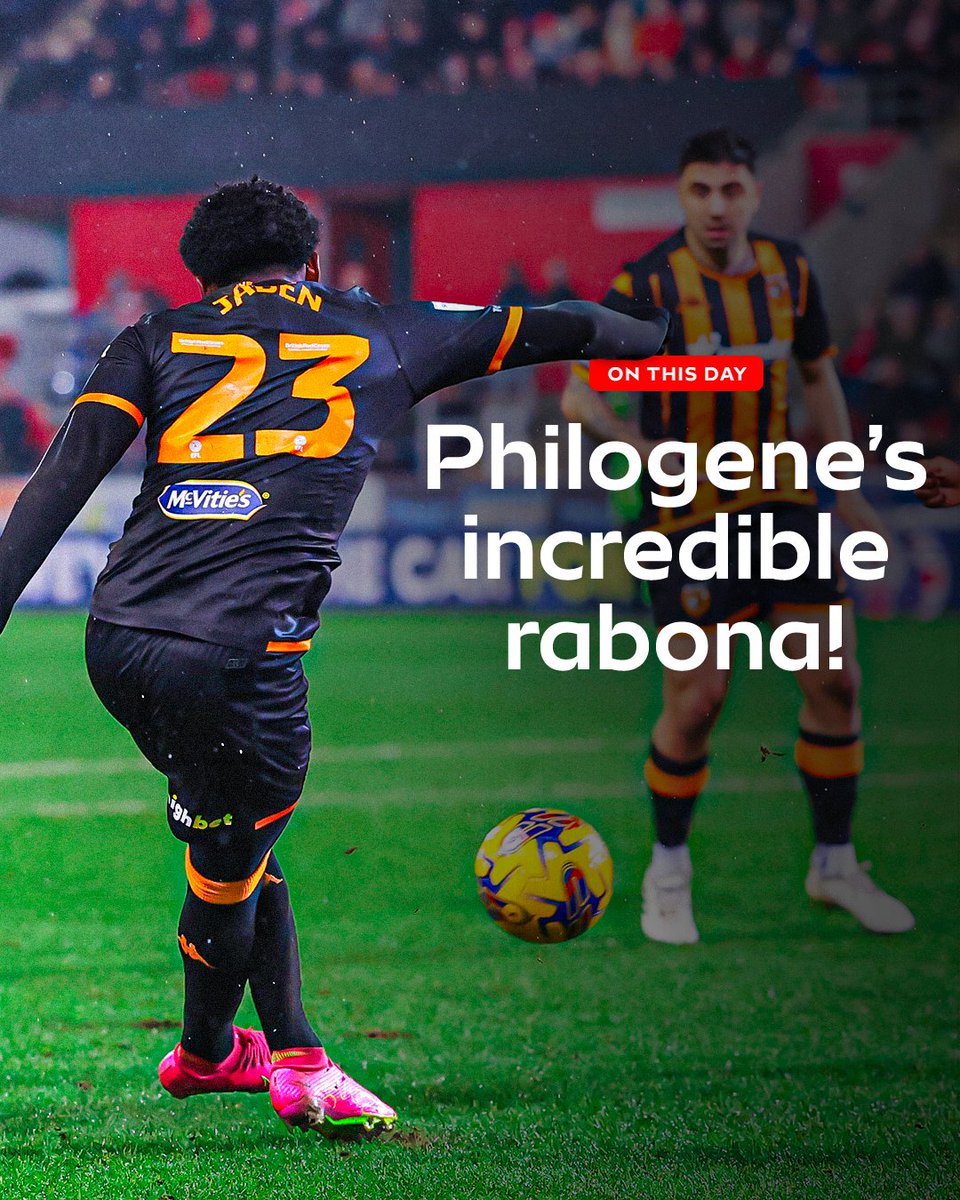 ON THIS DAY: Jaden Philogene pulled off this ridiculous rabona for Hull against Rotherham! 🤯🗓️