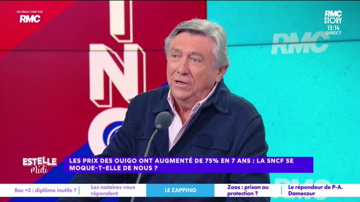 🚅 Les prix des Ouigo ont augmenté de 75% en 7 ans 🎙️ Jacques Legros : "Je trouve que le train est très cher... Je pense aux couples avec 2 enfants, ils ont vraiment intérêt à prendre leur voiture parce que ça leur coûtera beaucoup moins cher que le train !" #EstelleMidi