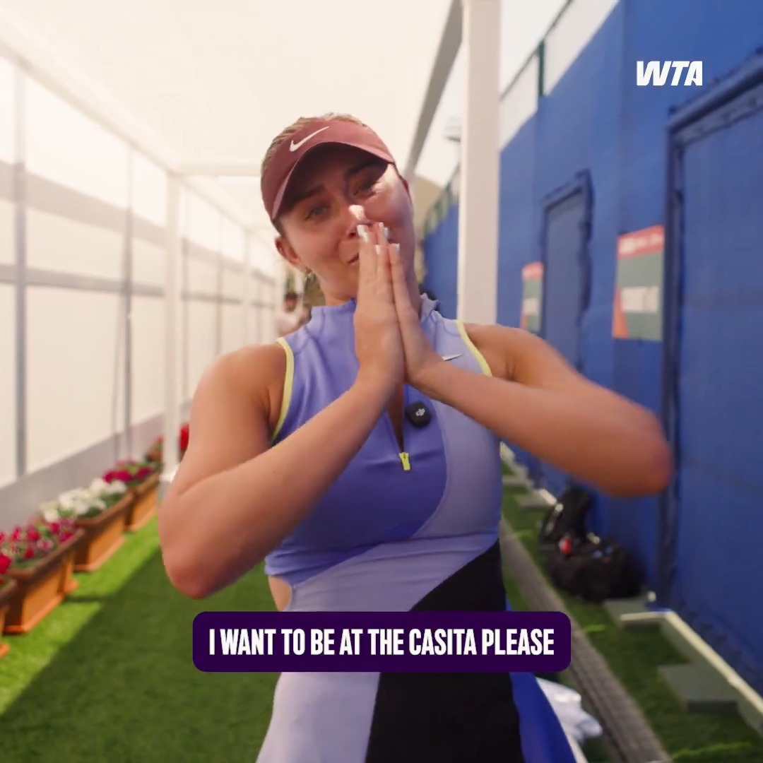 Already planning concert number 4 🎶 From attending his concerts to him securing the top spot on her listening history, Paula Badosa is a day 1 Benito Antonio fan! #DDFTennis