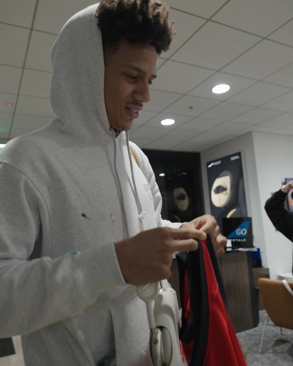 We surprised Jalen with his first look at his All-Star jersey when he touched down in LA 🥳
