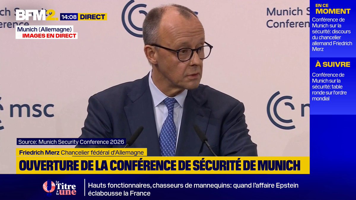 💬 "J'ai commencé les premières discussions avec le président français Emmanuel Macron sur la dissuasion nucléaire européenne" Friedrich Merz aborde la défense européenne lors de la Conférence sur la sécurité de Munich #BFM2
