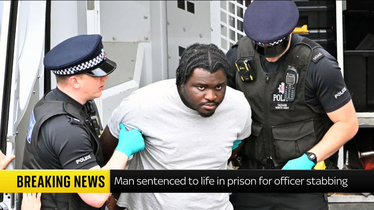 Anthony Esan, 25, has been sentenced to life with a minimum term of seven years and 162 days after pleading guilty to attempted murder after repeatedly stabbing Lt Col Teeton. He will be detained under a hospital order. Amelia Harper reports from Maidstone Crown Court.