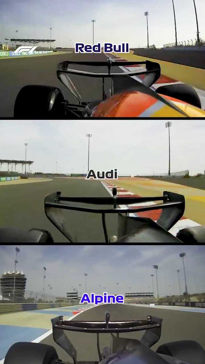Spot the difference - the active aero edition! 👀 #F1 #F1Testing