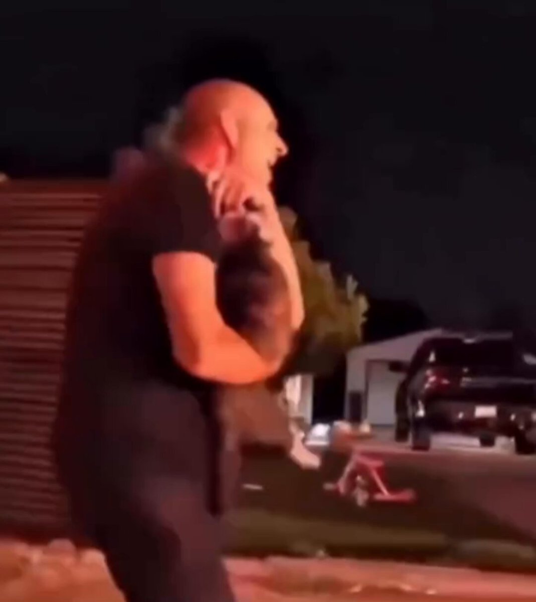 Everything he owned was gone in the fire. Then firefighters brought out his cat....