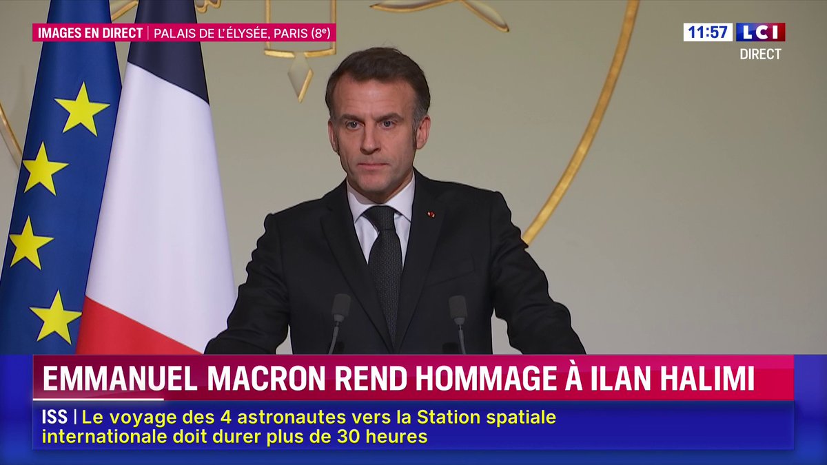 🇫🇷 Emmanuel Macron depuis l’Élysée : "L’antisémitisme d’extrême gauche qui veut substituer à la lutte des classes, une supposée lutte des races, et qui le dispute avec l’antisémitisme d’extrême droite, avec ses clichés sur la puissance et la richesse".