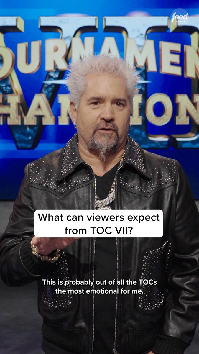 "This is probably, out of the all the TOCs, the most emotional for me." - @guyfieri #TournamentOfChampions > March 1 @ 8|7c