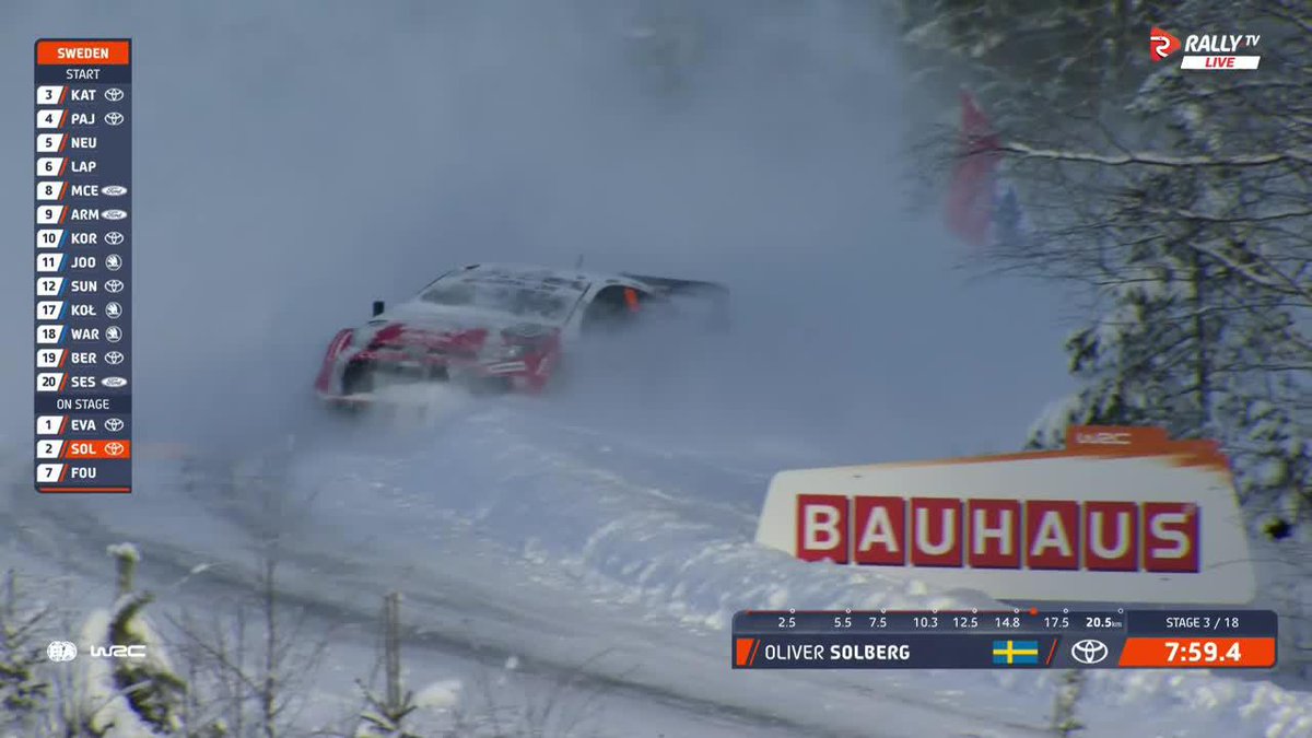 La salvada de Oliver Solberg en mitad de la nieve NO TIENE SENTIDO 🤯🤯🤯 #WRC #RallySweden 🇸🇪