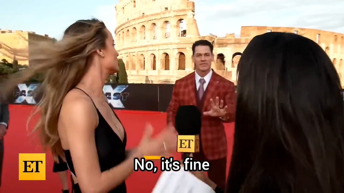 When John Cena unexpectedly crashed Brie Larson’s interview… The way Brie and the interviewer started jumping like full fangirls was so wholesome and funny at the same time 😭